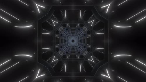4k Black White Neon Pattern 14