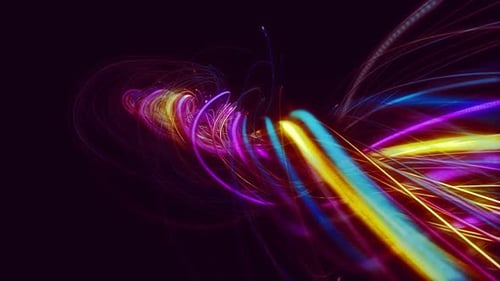 Glowing Abstract Cyberpunk Energy Stream Motion Background