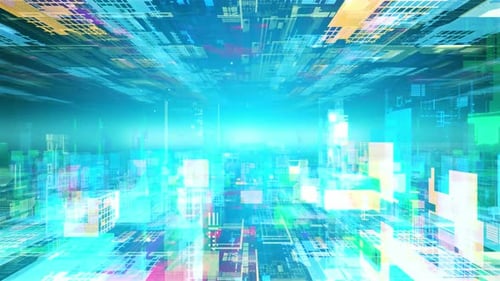 Flying In City Machine Network 01 4K