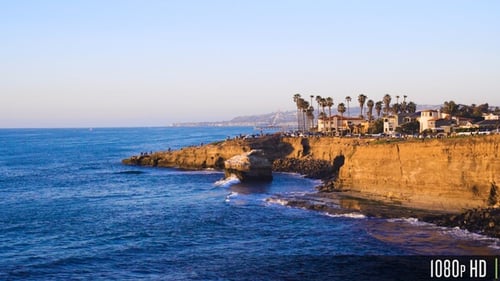 Sunset Cliffs Beach Coastline in Sunny San Diego, California