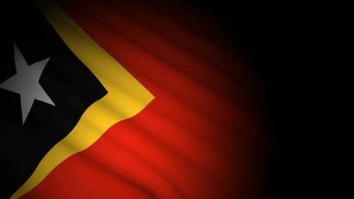 Animated East Timor National Flag Waving Background