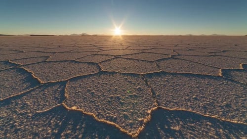 Timelapse: Puesta de sol, Salar De Uyuni, Aitiplano, Bolivia