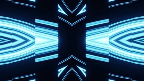 Neon Blue Abstract Vj Loop Background 4K