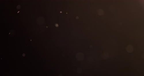 Abstract Lights and Particles Floating in Dark Space