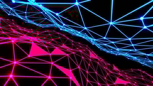 Plexus Network Connection | Big Data Metaverse Visualization | HD Technology Loop