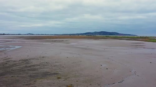 Aerial view over the Bull Island estuary