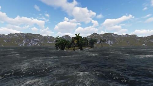 Mountain panorama in the morning