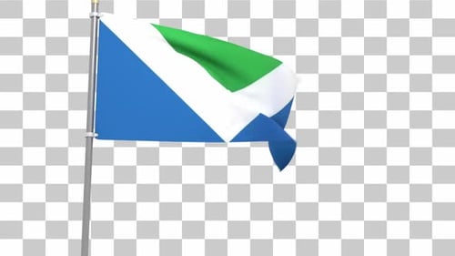 Realistic Waving Vegan Flag Animation with Transparent Background