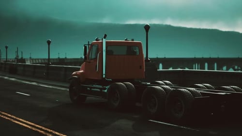 Big Lorry Truck on the Bridge