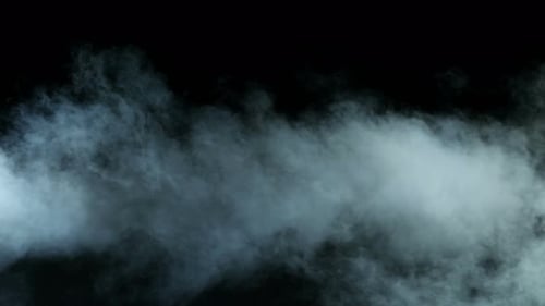 Translucent Wispy Smoke on Black Background