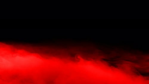 Dramatic Red Smoke Clouds Against Black Background