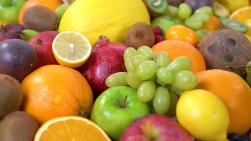 Vibrant Still Life of Colorful Assorted Fruits