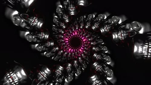 Psychedelic Skull Animation | Dark Trippy VJ Loop | 4K