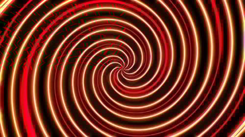 Hypnotic Neon Spiral Tunnel Animation Loop