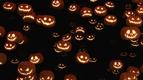 Halloween Pumpkins Rain