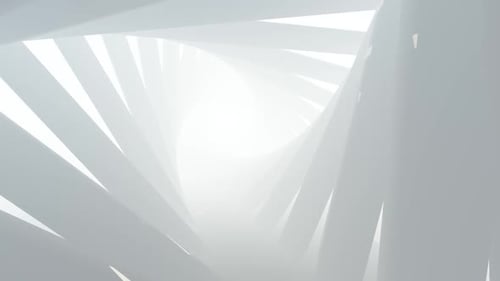 Corporate Background, A Futuristic Empty White Corridor With Bright Light A