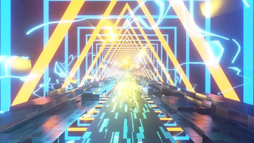 Science technology intro. 3D render Sci-Fi interstellar travel