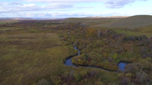 Aerial View on Autumn Landscape