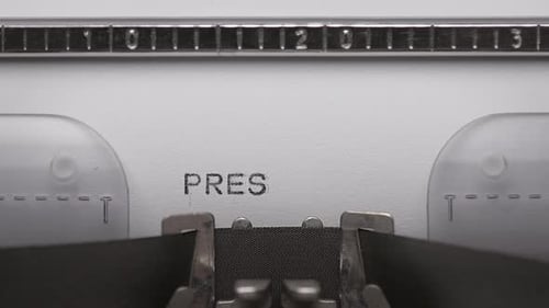 Typing Text on Typewriter