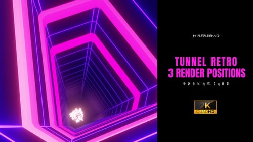 Fond rétro de tunnel