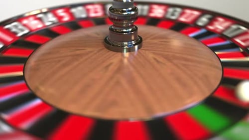 Casino Roulette Wheel Ball Hits 15 Fifteen Black