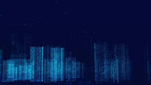 3 D Digital Virtual Smart City Model Background