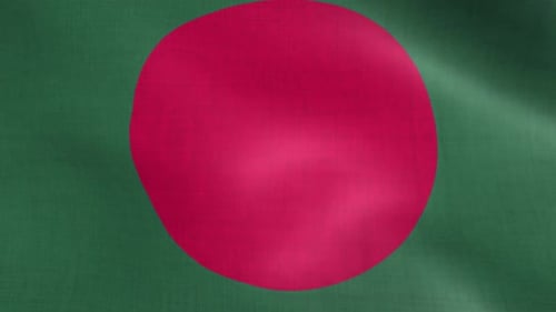 Realistic Flag of Bangladesh Waving Seamlessly