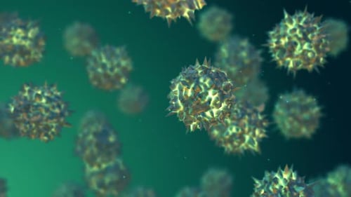 Animated Spiky Microscopic Particles Background Loop