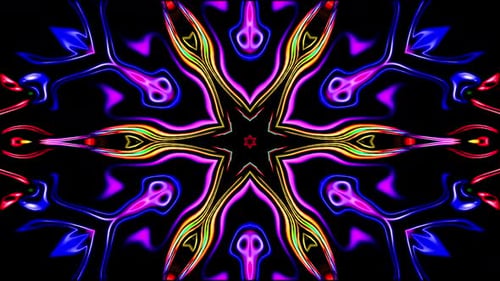 light that governs subtle movements in full color with the form of flowing water, black background