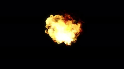 Realistic Fire Explosion and Smoke Cloud