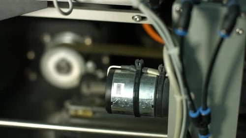Automated Machine Internal Mechanism Close Up