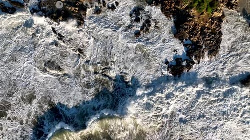 Grand Storm Waves Aerial View 4 K