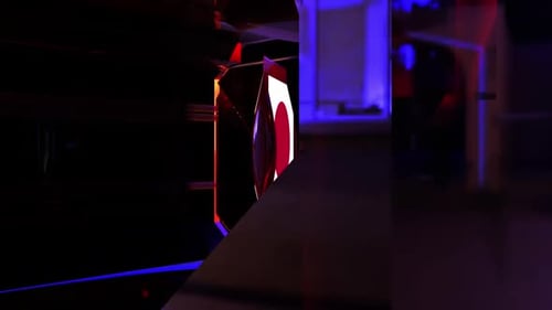 Dynamic 3D Flag Reveal Title Animation with Futuristic Elements