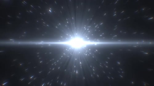 Giant Quasar Star Emits Glow Energy Particles in Deep Outer Space - 4K