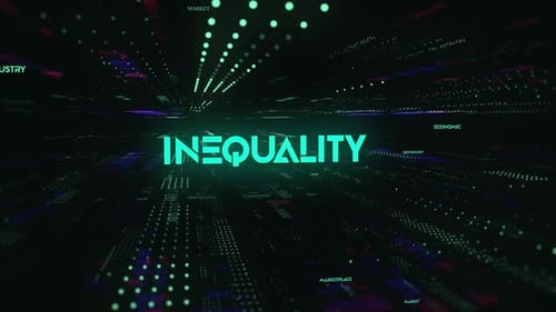 Futuristic Digital Inequality Title Kinetic Typography