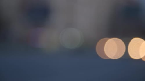 Shifting Abstract Bokeh Circles at Night