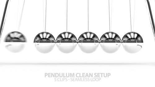 Silver Pendulum Satisfying Animation with Clean Background