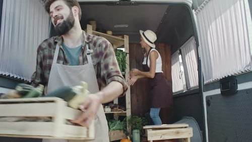 Entrega de verduras de la granja