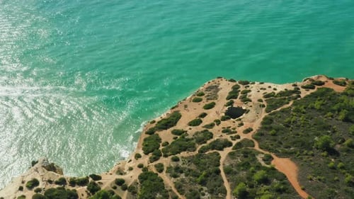 Aerial View of a Hole in a Side of a Mountain