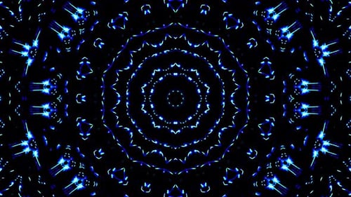 abstract light governing blue color, kaleidoscope