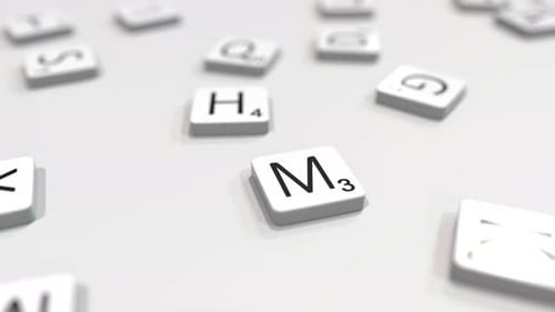 MOSCOW City Name Being Composed with Letters