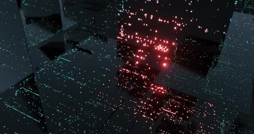 Abstraktes Panel mit Python-Code, der den Datenstrom dekodiert.