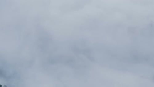 Misty Mountains and Clouds Aerial View