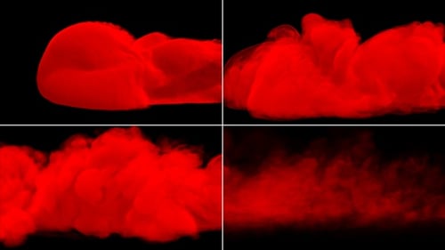 Dynamic Red Smoke Liquid Transition