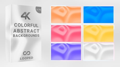 Looped Abstract Fluid Gradient Motion Backgrounds Pack