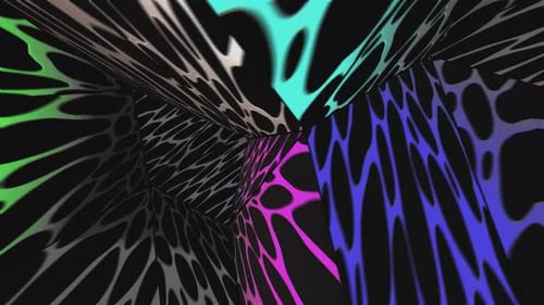 4K Psychedelic dots lowpoly tunnel