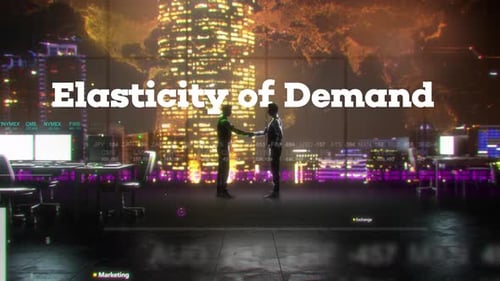 Futuristic Business Handshake with Global Financial Data Overlay