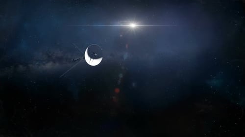 Voyager Probe Flyby