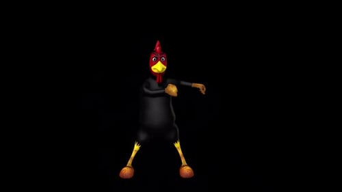 Danse du coq de dessin animé 3