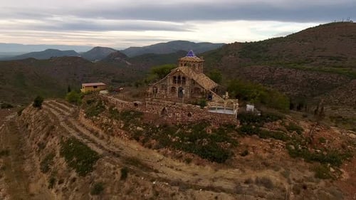 Aerial View of the Hills and Mountains Near the City of Valencia. Spain in the Fall